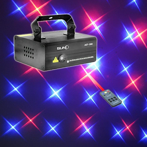 

Xmas SUNY Laser Stage Lighting Multiple Patterns 650mw BLUE RED Party show Power Light LED Effect Projector Fantastic Full Color