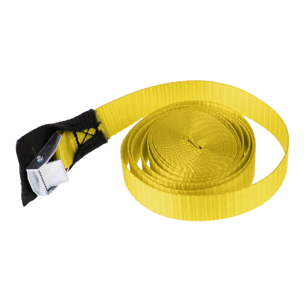 Heavy Duty Polyester Tie Down Strap with Metal Cam Buckle for Kayak Canoe Boat Surfboard SUP Trailers - Choose Size & Color
