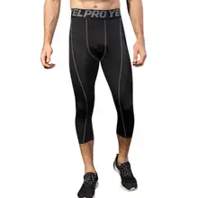 Мужские компрессионные штаны-капри размера плюс для тренировок, крутые, сухие, с буквенным принтом, с широким поясом, Колготки в полоску, с принтом, 3/4 Леггинсы для бега