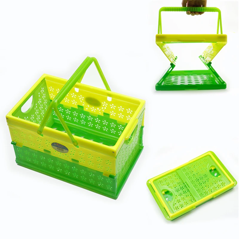 Plastic Toy Basket Folding Basket Plastic Laundry Basket Storage Multi