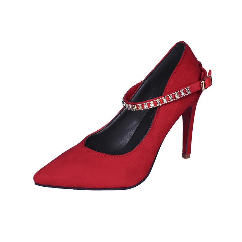 

Women Shoes Pointed Toe Pumps Patent Leather Dress High Heels Boat Shoes Wedding Shoes Zapatos Mujer black Red