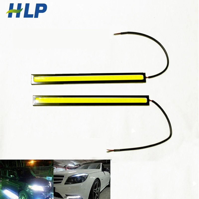 

2pcs LED car strip light 17cm 6000k 6w White/Blue/Ice Blue Ultrathin COB Waterproof 12V Fog Lights daytime light bar
