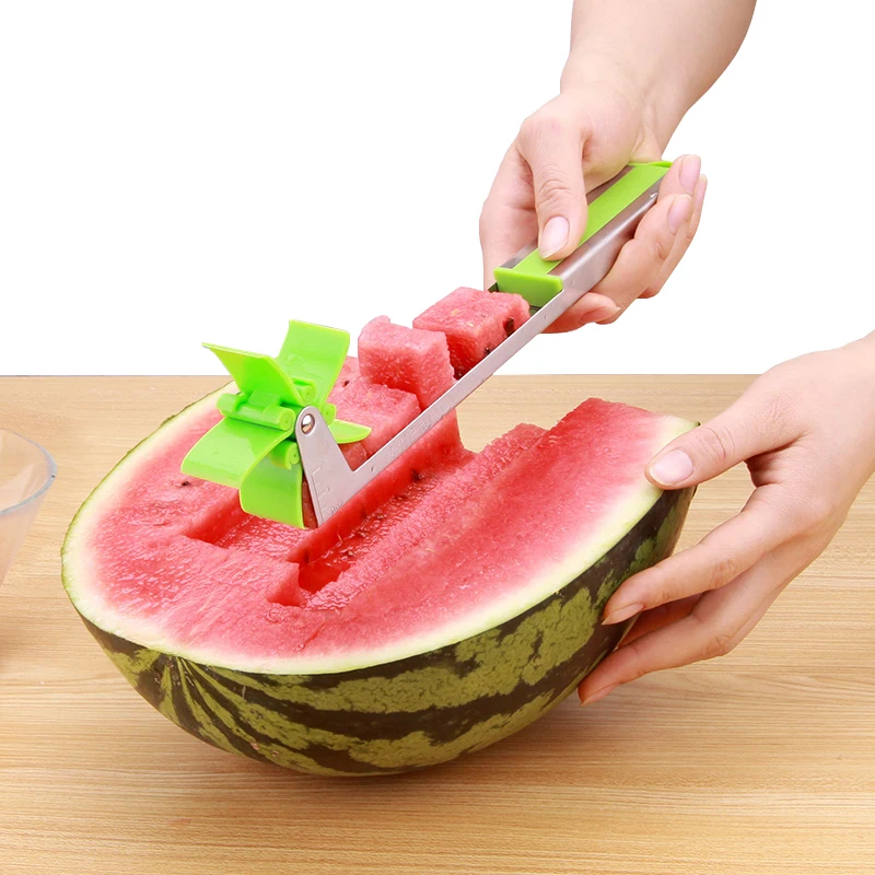 

2019 Creative Watermelon Cutter Kitchen Practical Tools Stainless Steel Watermelon Slicer Dragon Fruit Fast Cutter Knife Gadgets