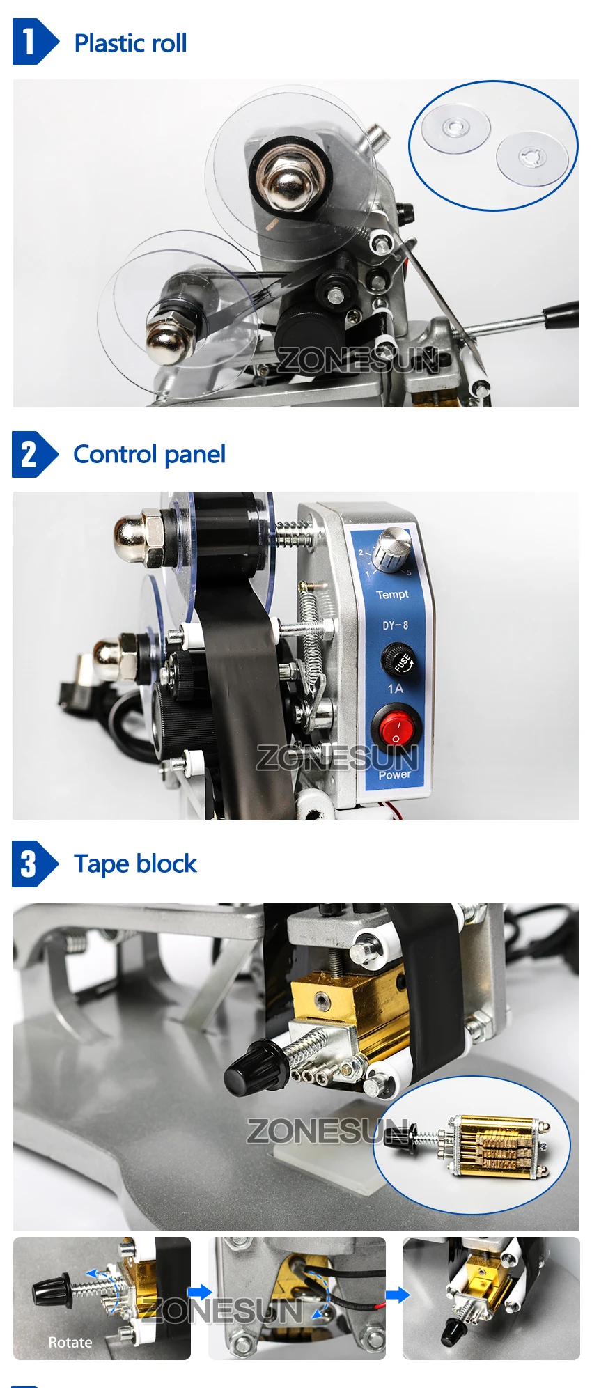 ZONESUN Manual Code Printer,PVC card embossing machine,letterpress rotogravure printing machine.name card code printer