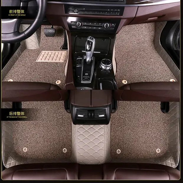 OLPAY коврики кожа коврик для Volvo C30 S40 S60 S60L S80 S80L V40 V50 V60 XC60 XC70 XC90 двойной Слои ног