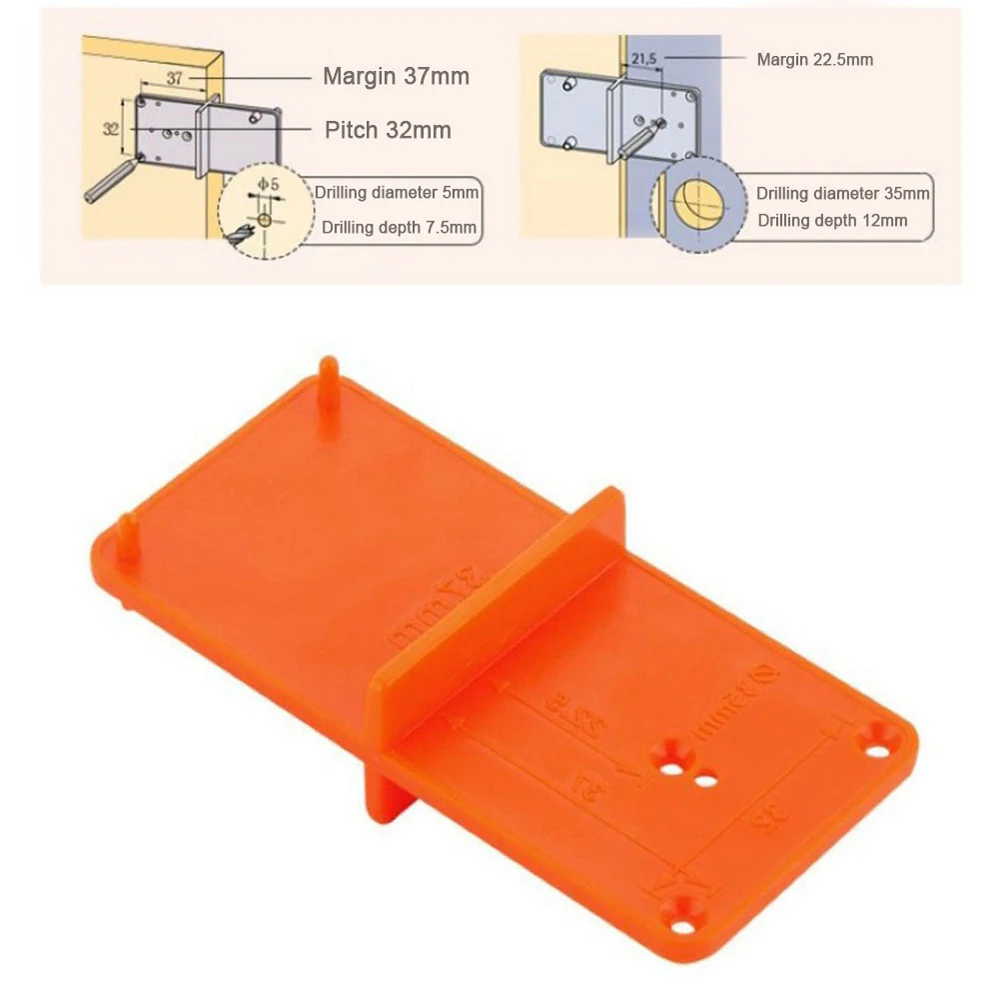 

35mm 40mm Hinge Hole Drilling Guide Locator Hole Opener template Door Cabinets DIY Tool For Woodworking tool