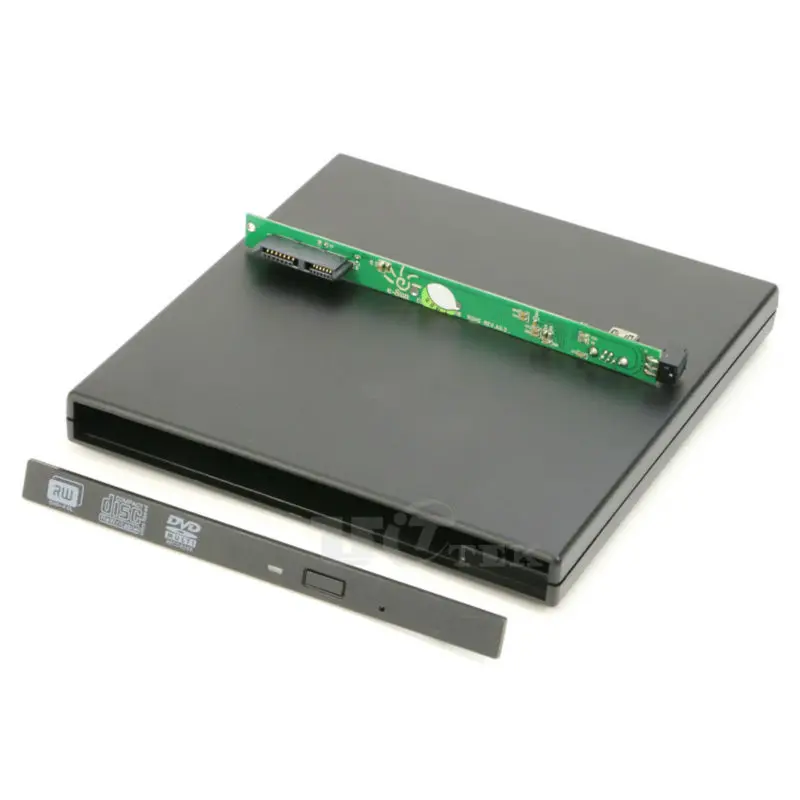 

9.5mm External USB To SATA Optical Drive CD DVD Case Universal Enclosure For Laptop Super Slim Burner