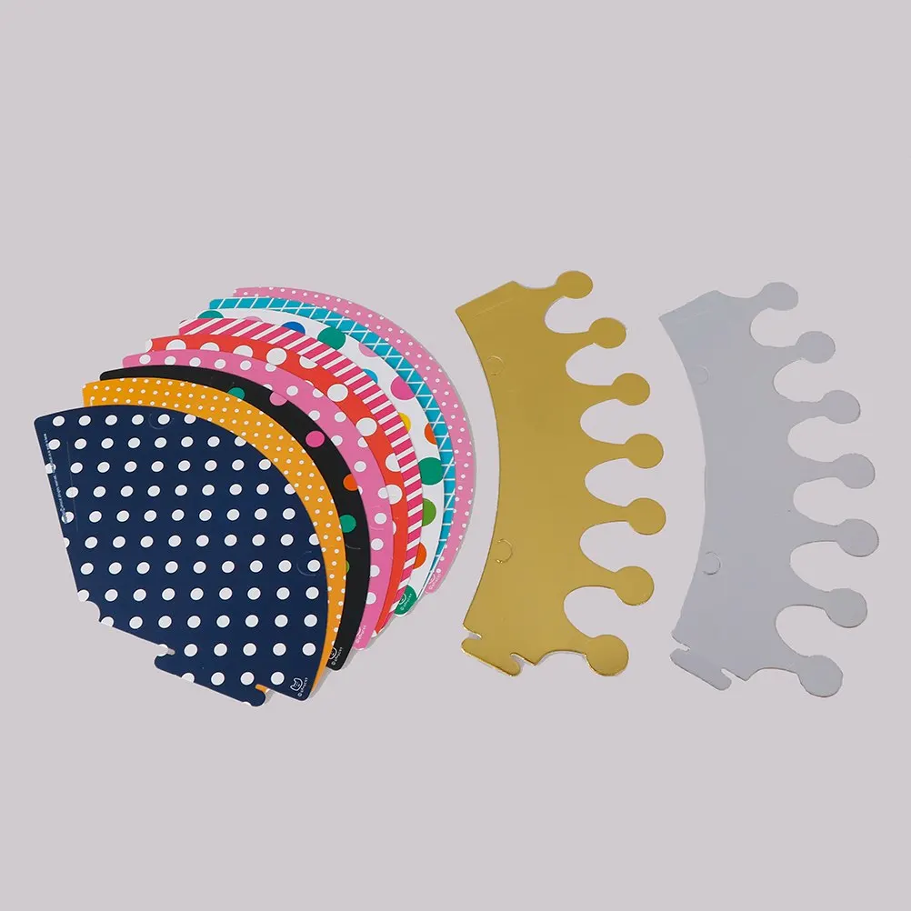 Happy Birthday Party Hats Polka Dot DIY Cute Handmade Cap Crown Shower Baby Decoration Boy Girl Gifts Supplies 1set