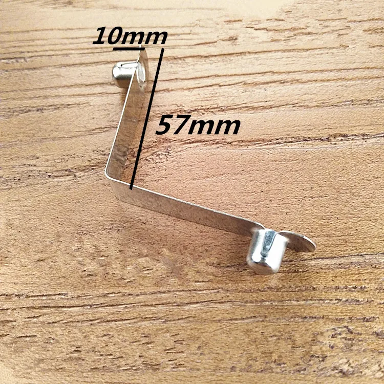 

50PCS,V Shaped Steel V Spring Lock Double Button Spring Clip ,57mm Length x 10mm Height