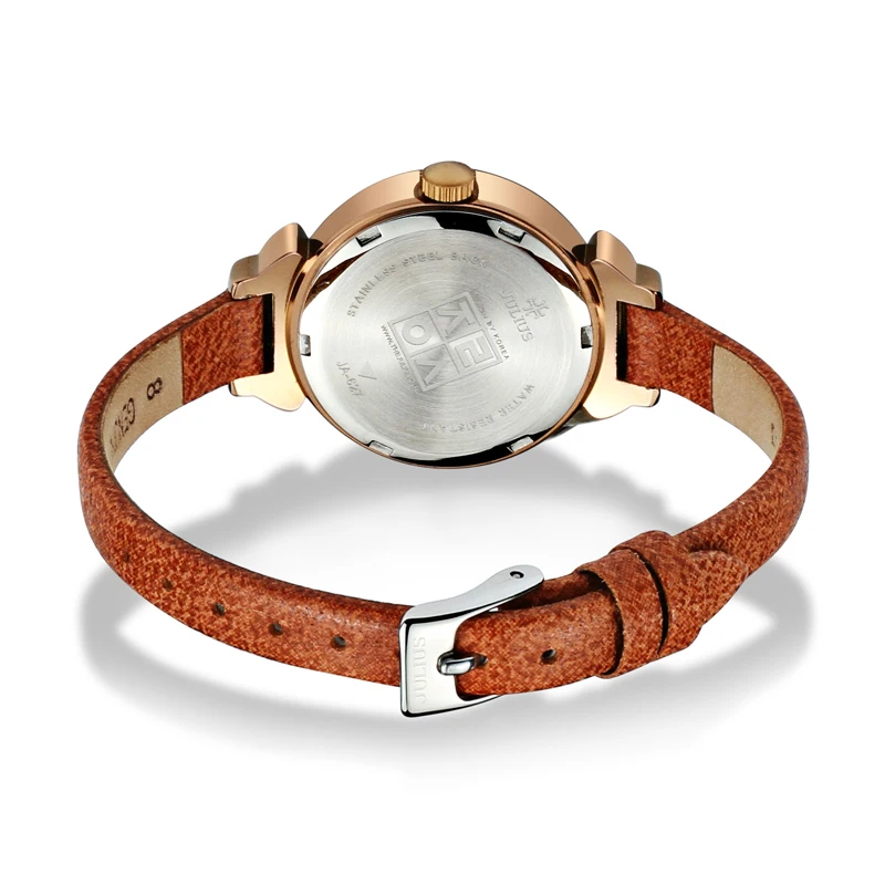 Colorido Cristal Topo Julius Senhora Feminino Relógio Miyota Bonito nó Moda Horas Pulseira de Couro Real das Crianças Presente da Menina Nenhuma Caixa - Image 6