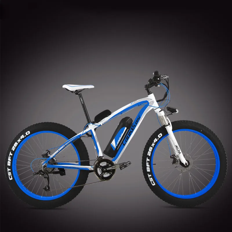 Excellent Electric bicycle 26-inch fat wheel electric mountain bike 27speed power mountain 4.0 tire snow lithium electric sports offroad 0