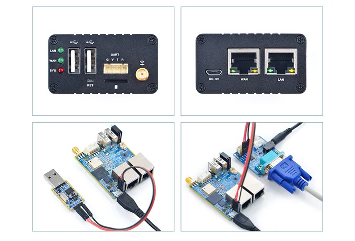 NanoPi R1 Allwinner H3 двойной Ethernet порт, Wifi и BT, встроенный eMMC с USB и последовательным портом для партии