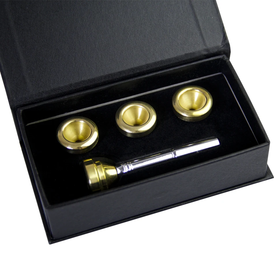 

MUKU Trumpet Accessories 1-1/2C 7C 5C 3C Size Trumpet Mouthpiece Copper Gold 1 set With box Musical instrument accessories