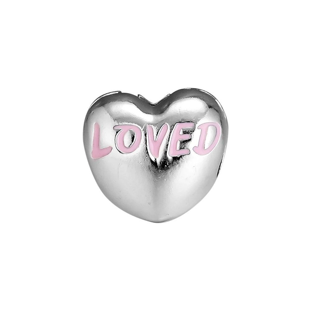 

CKK Loved Heart Clips Charm Bead Fit Original Bracelets sterling silver jewelry women Men DIY beads for jewelry making