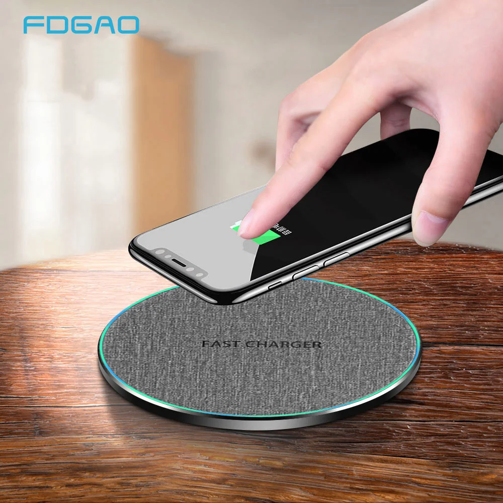 

FDGAO Wireless Charger Pad Qi Quick Charge QC 3.0 Fast Charging 7.5W for iPhone XS XR X 8 Plus 10W For Sumsung S10 S9 S8 Note 9