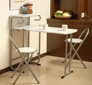 Furniture. White table. Eat desk and chair, desk. Collapsible 1 table,
2 chairs