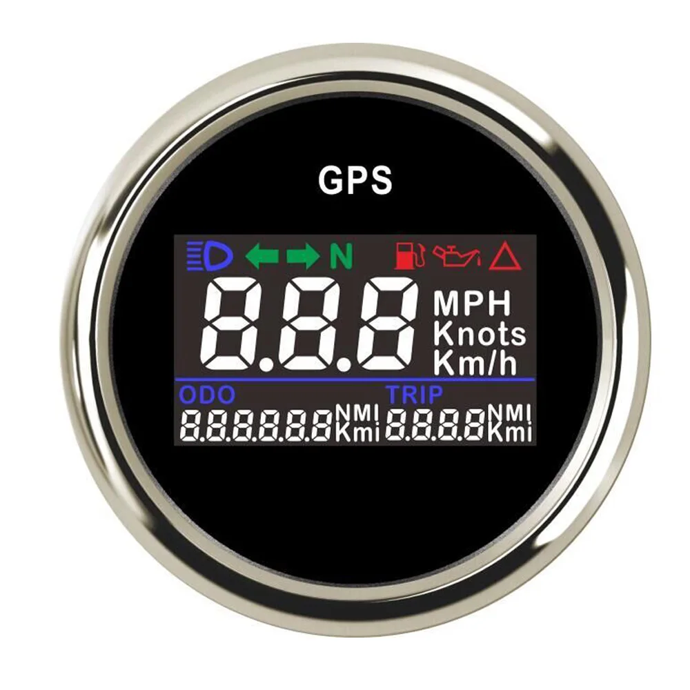 52 мм Универсальный Автомобильный GPS Спидометр для лодки 0 ~ 999 миль/ч измерительный