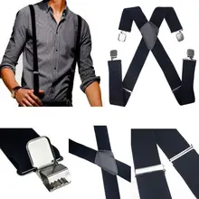 Стиль для мужчин регулируемый кожа черная кнопка Тип Кнопка подтяжек отверстие подтяжки женщин эластичные брюки для девоче