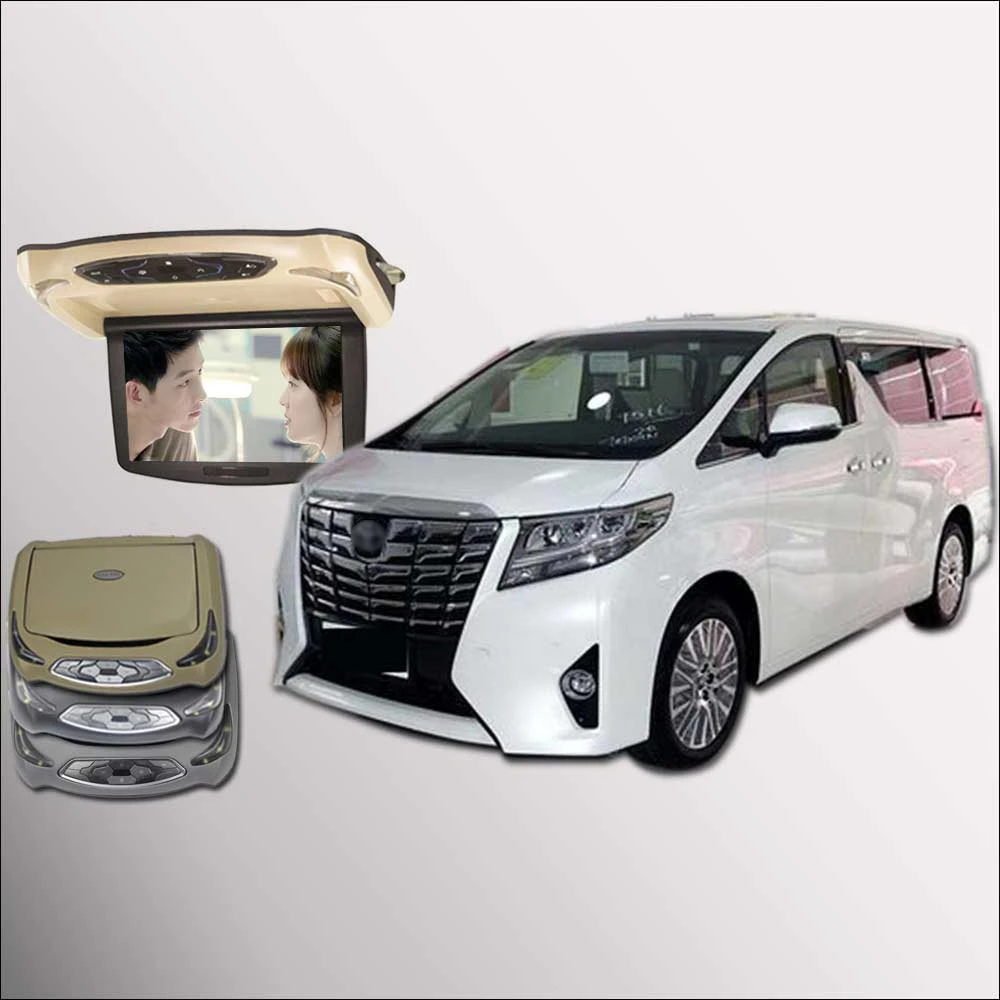 Bigbigroad For Toyota Phard車のルーフマウントモニターledデジタルスクリーンサポートhdmi Usb Fm Tvゲームirリモートフリップダウンdvd Digital Screen Screen Monitortv Monitor For Car Aliexpress