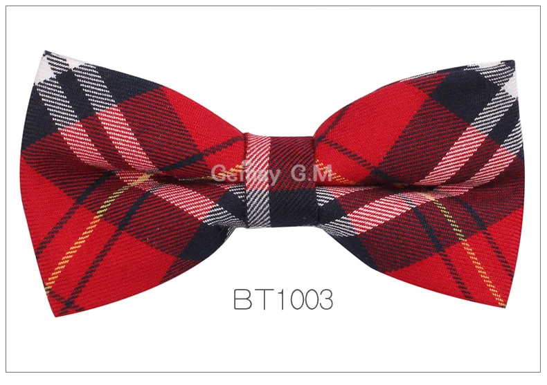 Новая мужская мода Классическая клетчатая галстук-бабочка галстук регулируемый мужской галстук-бабочка полиэстер для свадьбы английский стиль Галстуки - Цвет: BT1003