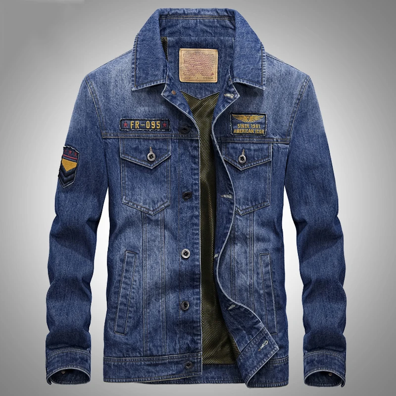 

New brand AFS JEEP denim jacket men retro European style cowboy jacket high quality jaqueta jeans masculina Spring coats