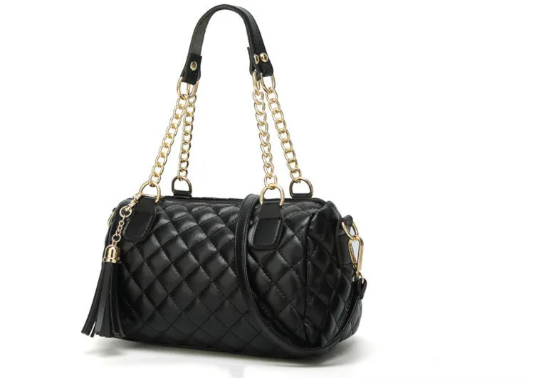 Famous Brand Messenger Bags Luxury Real Leather Shoulder Bag Quilted Designer Pink Vintage Small Chain Crossbody Bags For Women