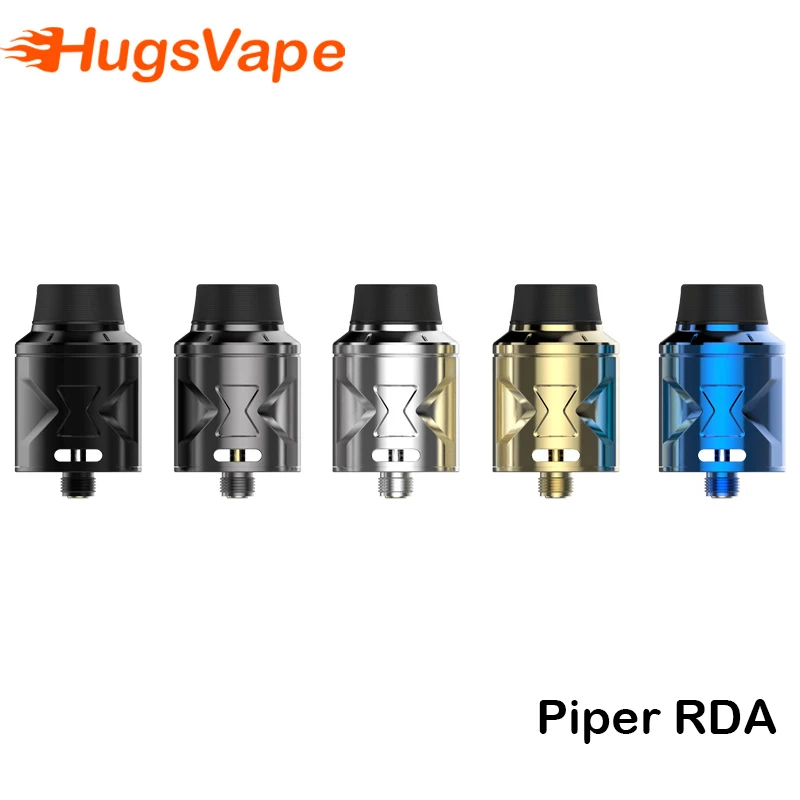 

Original Hugsvape Piper RDA Tank with 510 pin Squonk Pin Dual Wertical coil Vape Atomizer for E Cigarette mod Vaper