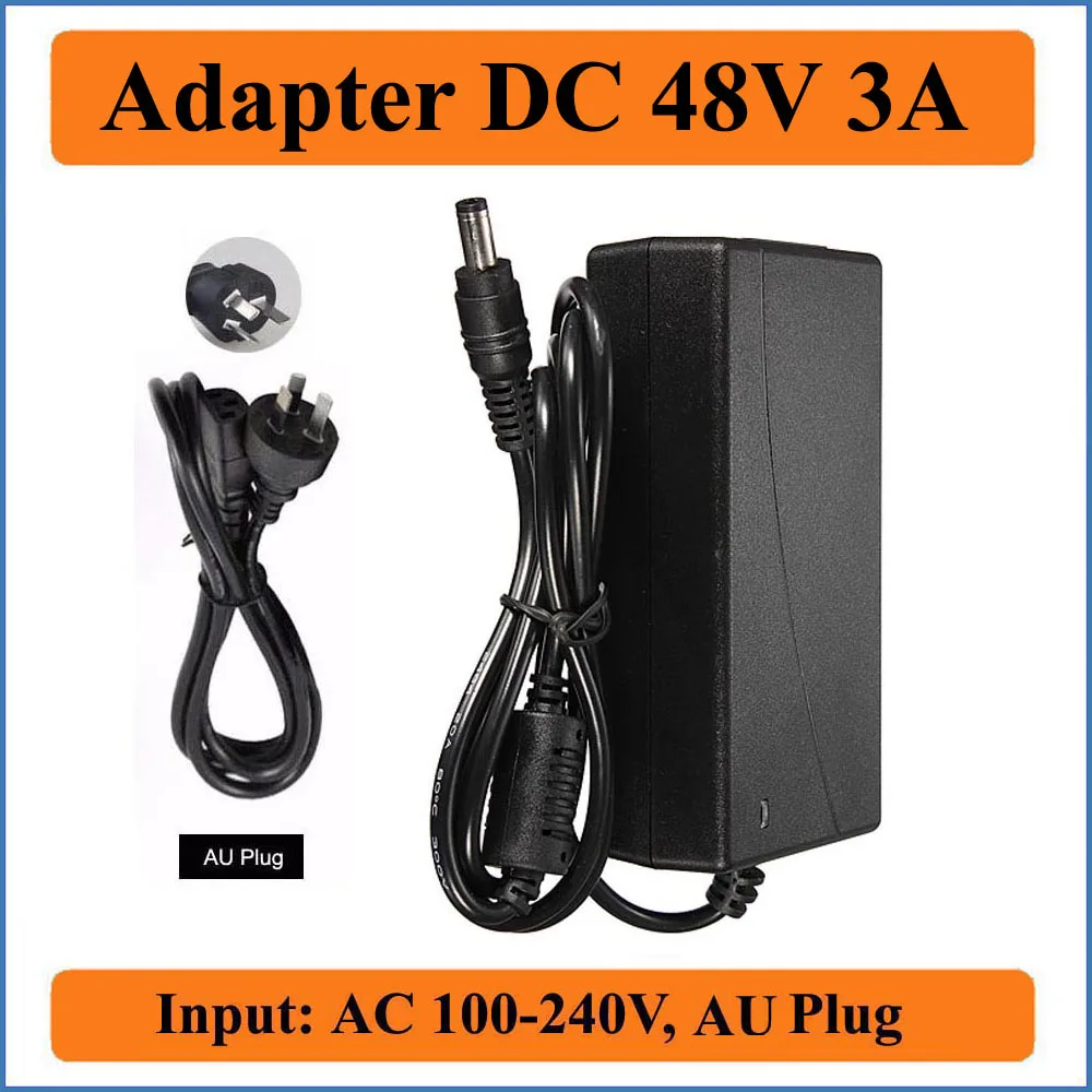 48V 3A AU Plug AC DC Adapter AC100-240V Converter to DC 48V 3000mA Power Supply Charger 5.5mm x 2.1-2.5mm For LED Strip Lights цена 48V 3A AU Plug AC DC Adapter AC100-240V Converter to DC 48V 3000mA Power Supply Charger 5.5mm x 2.1-2.5mm For LED Strip Lights цены онлайн