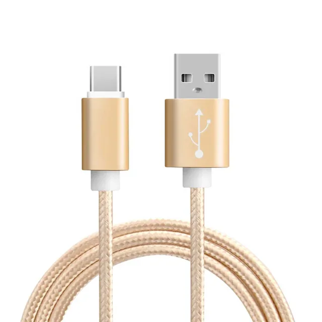Robotsky USB Type C Cable Nylon Braid 2A Fast Type-C Charging Data Cable for Samsung LG Oneplus 0.25M 1M 1.5M 2M USB-C Cable