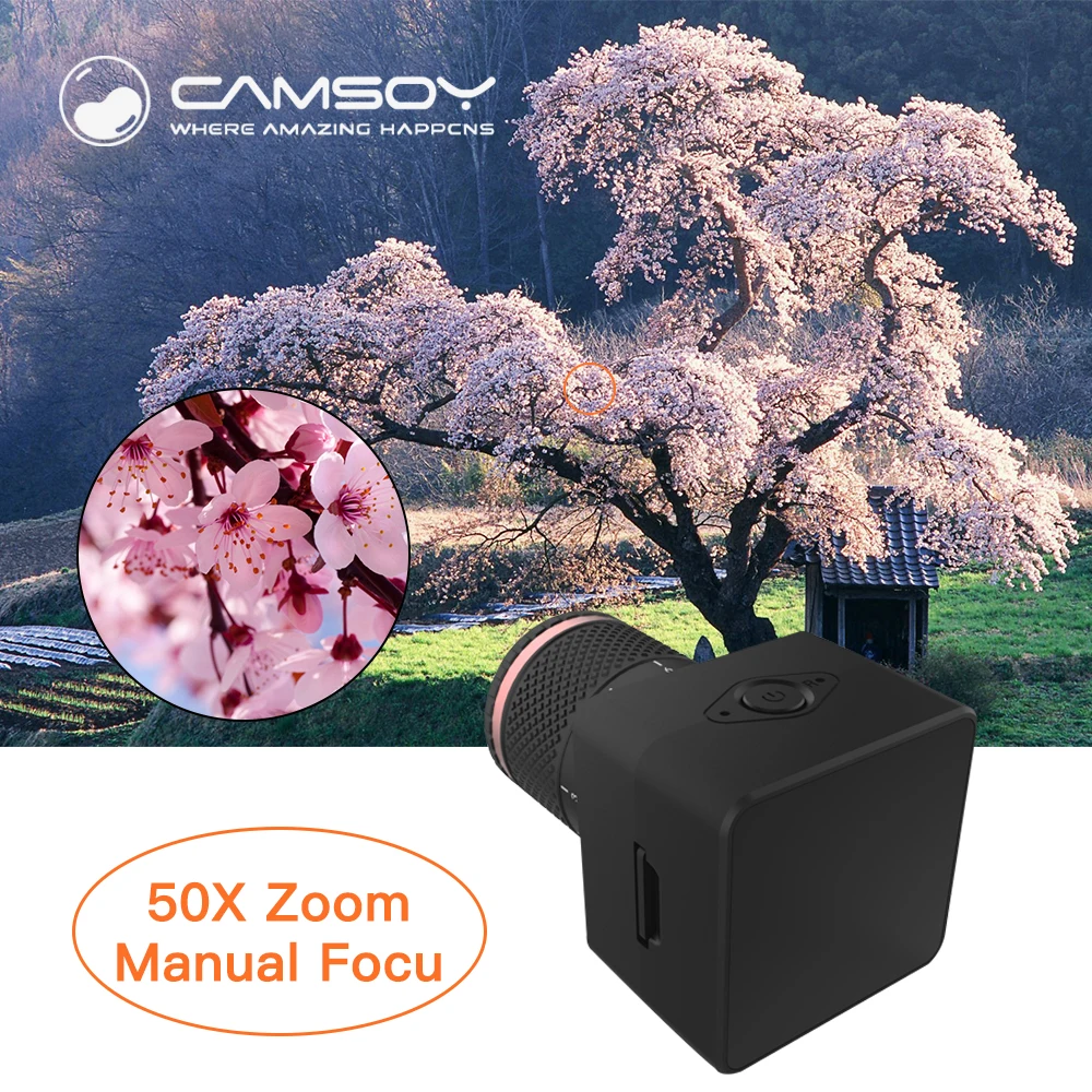 

Y7 High-Definition Full HD APP Control Wifi Camera Digital Binoculars IP 50X Zoom Mini Camera