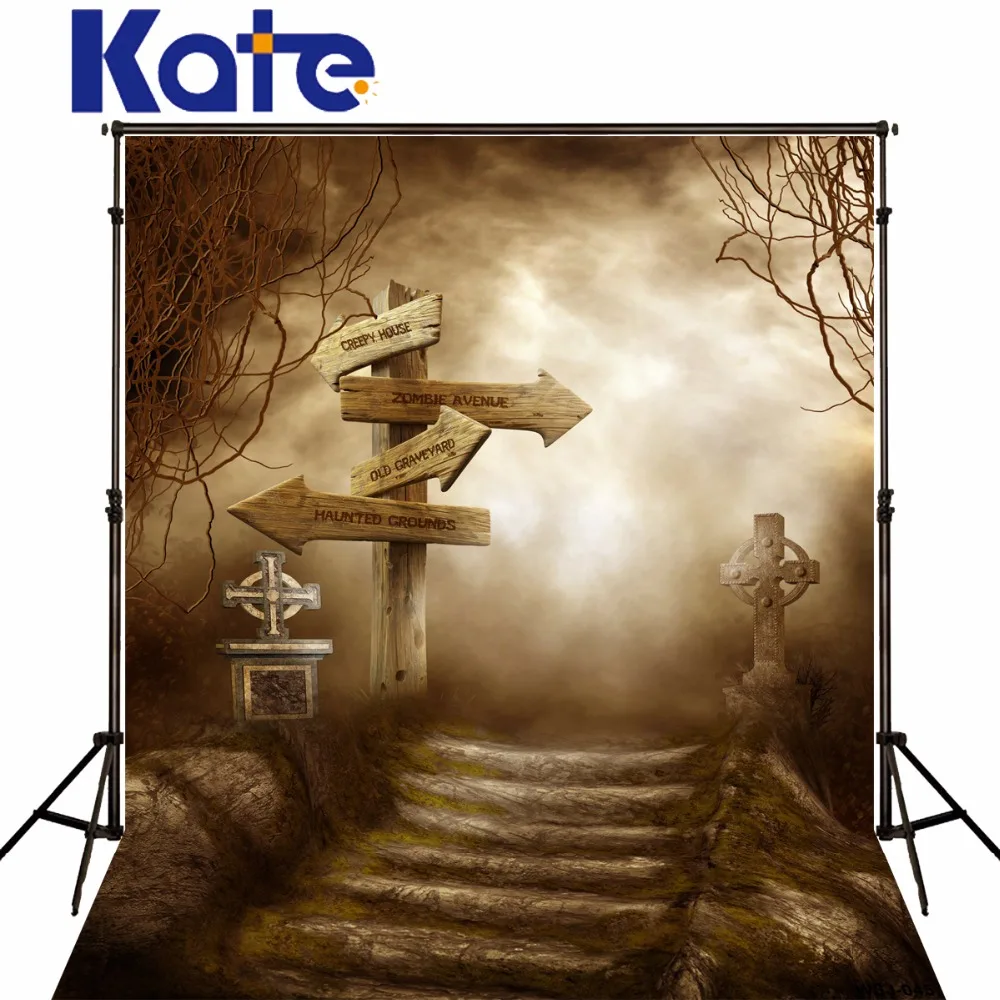 

150x200cm Kate Gray Halloween Theme Photography Backdrops for Children Night Darkness Background For Children Photo Studio