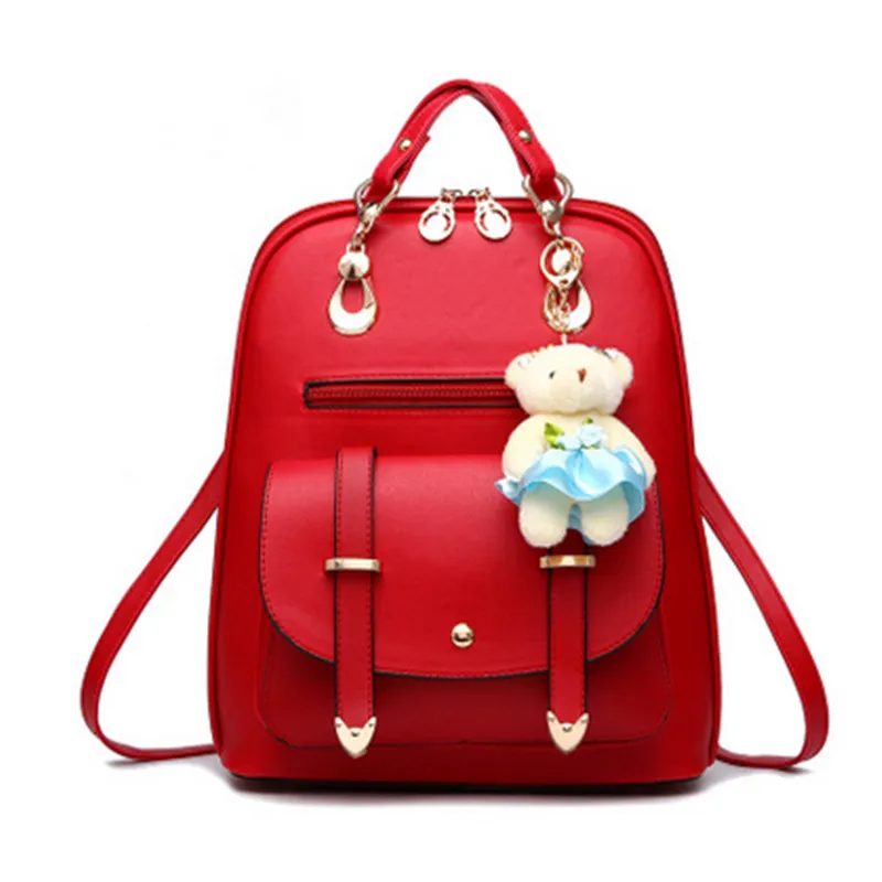 Women Bags 2019 Summer Casual Woman Shoulder Messenger Bag Handbags Ladies Red PU Leather Zipper ...