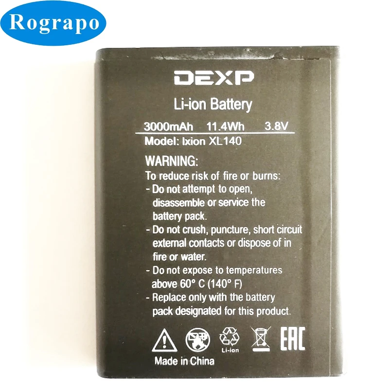 3000 мАч Ixion XL 140 Сменный аккумулятор для DEXP Ixion XL140 FLASH смартфон Полный Аккумулятор Acumulator