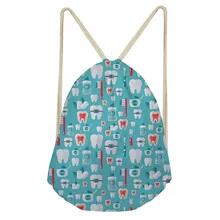 ThiKin, Модный женский рюкзак, 3D, стоматологический, медицинский, с принтом, для путешествий, с мягкой спинкой, для девочек, сумка со шнурком, Детская сумка для хранения