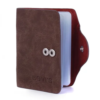 

Hasp Credit Card Holder 20 Card Slot Business ID Card Case PU Leather Men Women Card Cover Wallet Porte Carte Bancaire Monederos