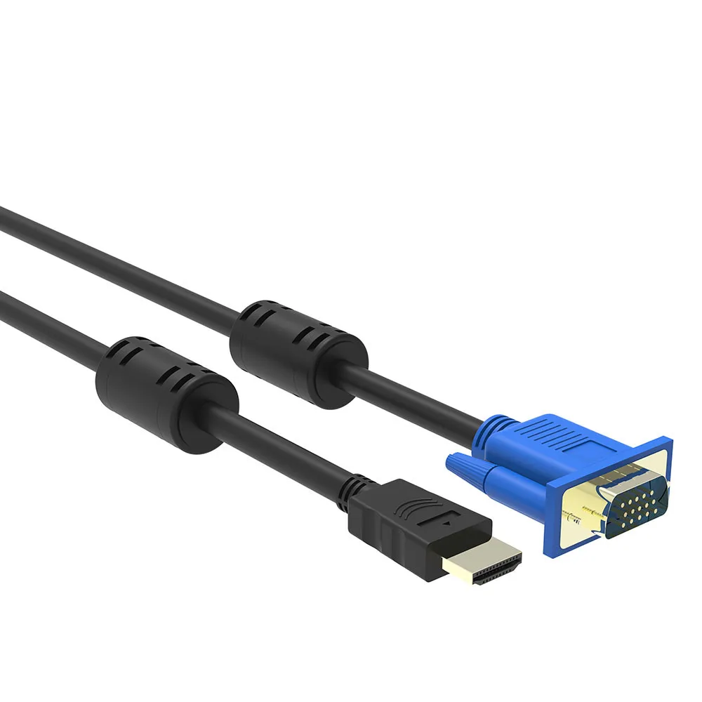 Robotsky 1,8 м 6 футов HDMI в VGA кабель «Папа-папа» с магнитным кольцом видео адаптер для HDTV HD плеер(пожалуйста, прочитайте описание