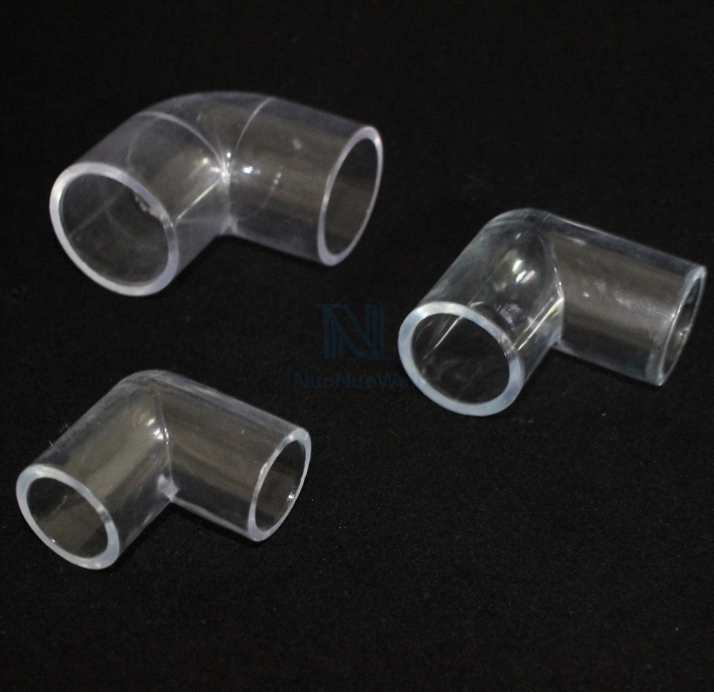 NuoNuoWell 50 шт-упаковка 16 мм 20 мм 25 мм прозрачные акриловые пластиковые трубы соединения 90 градусов локоть разъем аквариума орошения DIY