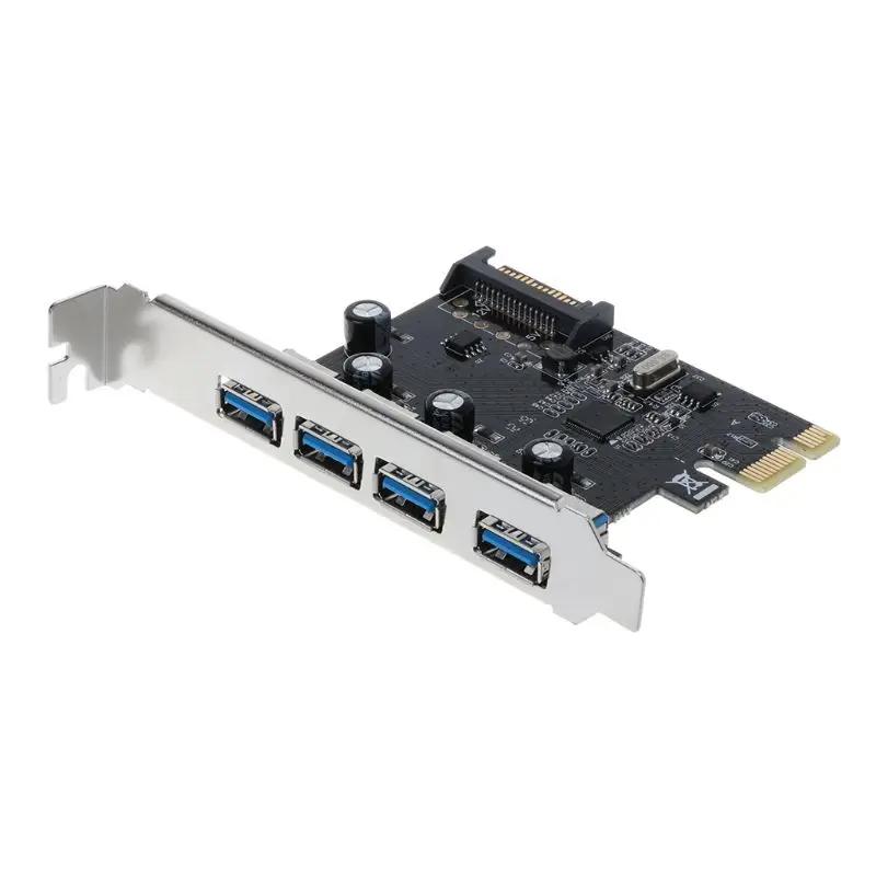 PCI-E PCI Express USB 3,0 через Чип SATA Интерфейс 4 Порты и разъёмы адаптер конвертер карты для настольных компьютеров Windows XP/2003/Vista/Win7/Win8/W