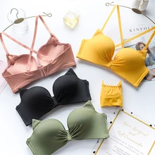 Сексуальный бесшовный бюстгальтер, трусы, набор для женщин, пуш-ап бюстгальтер, трусики, комплект нижнего белья, бюстгальтеры, нижнее белье, милый кот, Весна# D