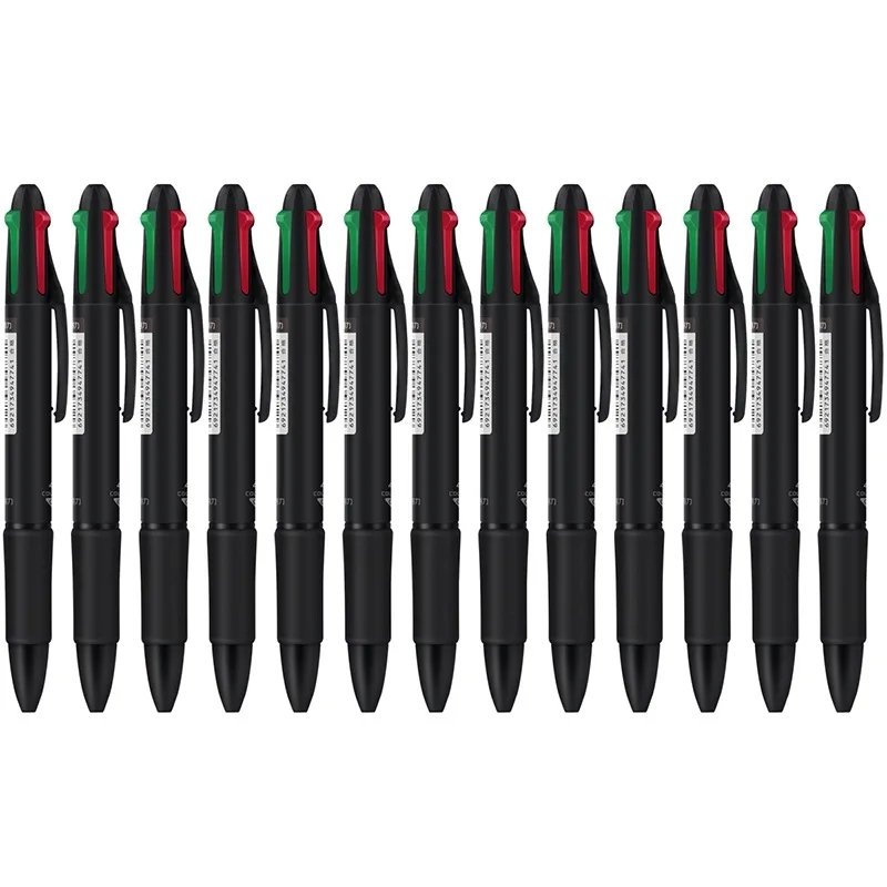

4pcs/lot Ballpoint Pen 0.7mm Red Blue Green Black Ink Cute Pens 4 In 1 Pen for Office School Supplies Stationery Writing Tools