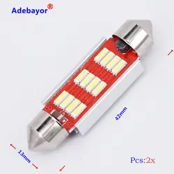 10x Купол гирлянда 41 мм 4014 smd Canbus Нет Ошибка лампочки C5W супер яркий 4014 12smd салона Чтение поворотника