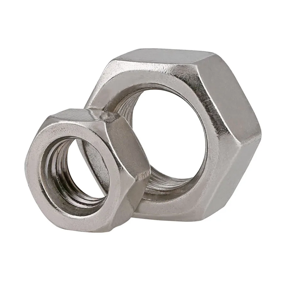 304 Stainless Steel Select Size M8 M24 Thin Hex Nuts Right Hand Fine Thread