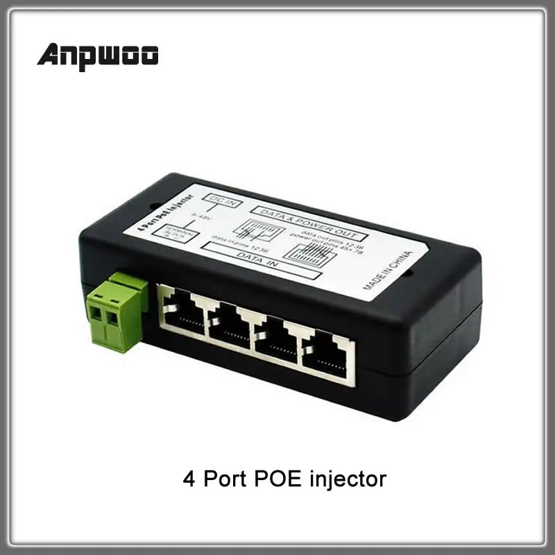 Anpwoo POE S1 S2 4 порта 8 портов инжектор сплиттер для CCTV сети переключатель камеры