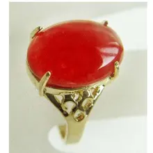 Очаровательное Ювелирное кольцо Красного нефрита(7,8, 9,10