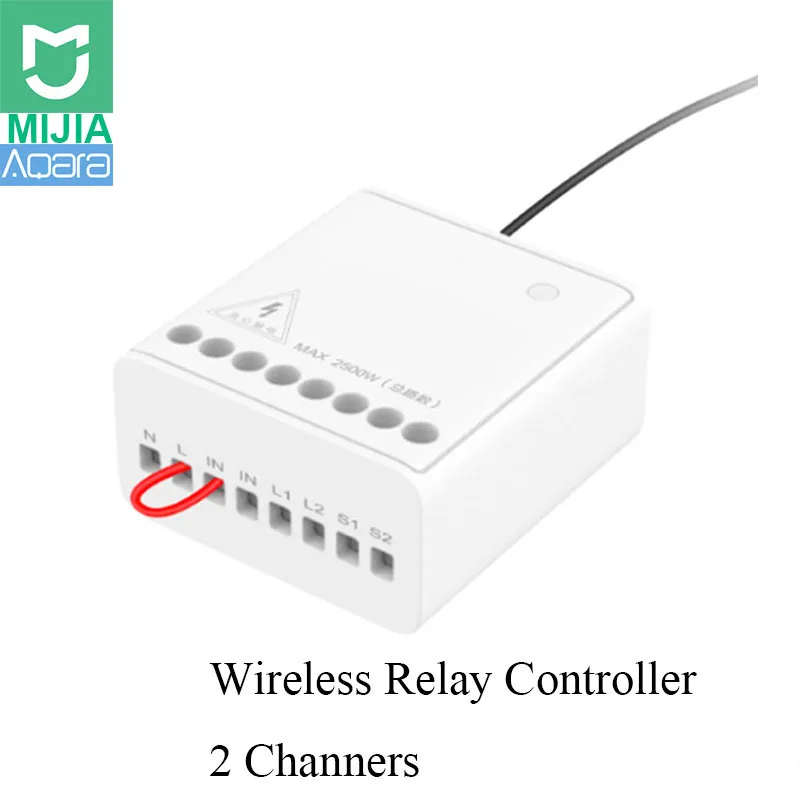 Xiao mi jia Aqara Eigenstone двухполосный модуль управления беспроводным реле управления ler 2 канала работы для mi jia mi home APP Home kit - Цвет: white