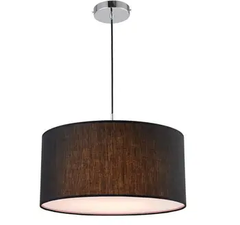 

Simple Modern Round Fabric Pendant Lamp For Dining Room Lamparas Colgantes Nordic Bedroom Black White Hanging Lights