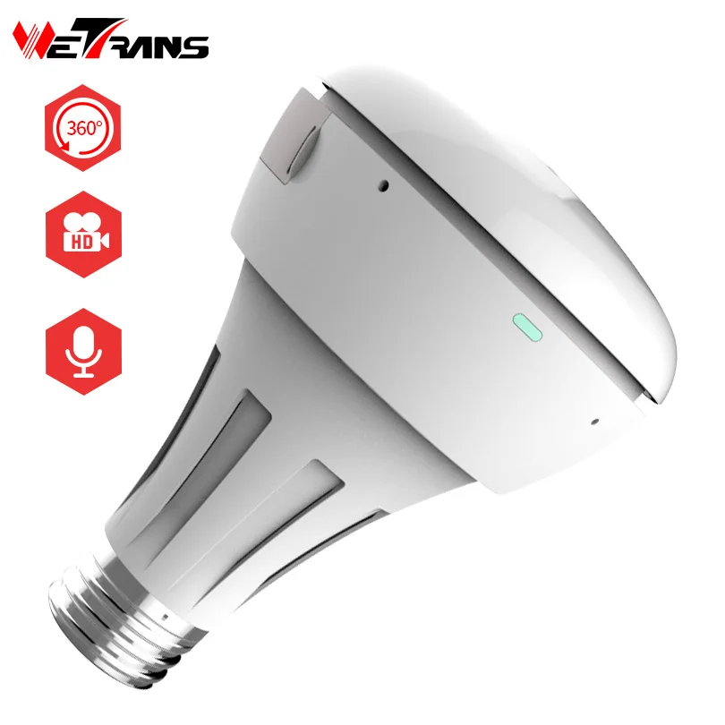 Wetrans IP Wifi Camera Wireless HD 3MP Fisheye Camera Wifi Security Smart CCTV Surveillance Panoramic Light