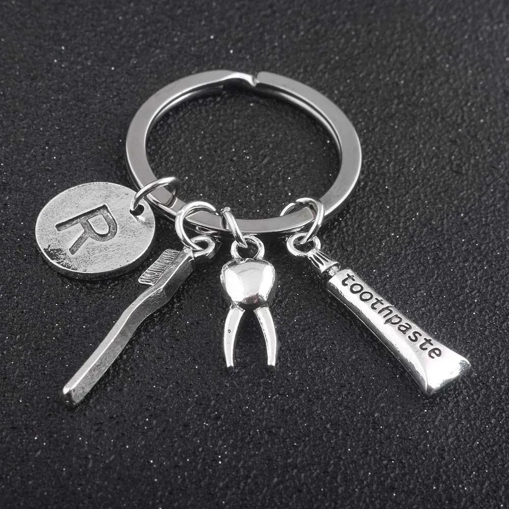 Protect Teeth Jewelry Tooth Toothbrush Toothpaste Pendant Key Chain