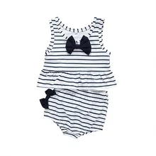 Seartist/летний купальный костюм для девочек купальный костюм для новорожденных из 2 предметов шорты+ футболка комплект одежды для плавания в полоску для малышей, одежда для маленьких девочек Новинка года, 30 г