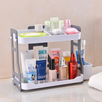 

Double layer combined rack, compartment hanging basket storage rack 31.8*15*27.2cm